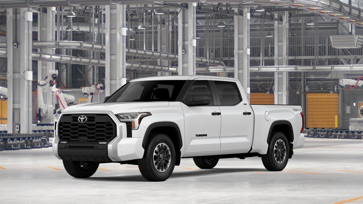 2026 Toyota Tundra SR5 in Ice Cap — front three-quarter view