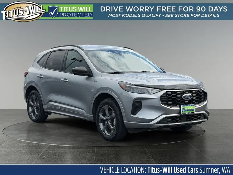 2024 Ford Escape ST-Line in Silver — front three-quarter view