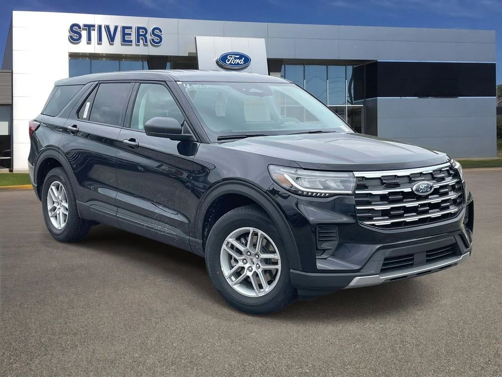 2026 Ford Explorer Active 100A in Agate Black Metallic — front three-quarter view