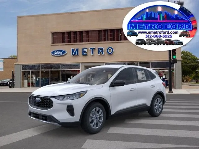 2026 Ford Escape Active in Oxford White — front three-quarter view