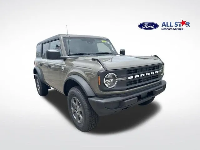 2026 Ford Bronco Big Bend in Marsh Gray — front three-quarter view