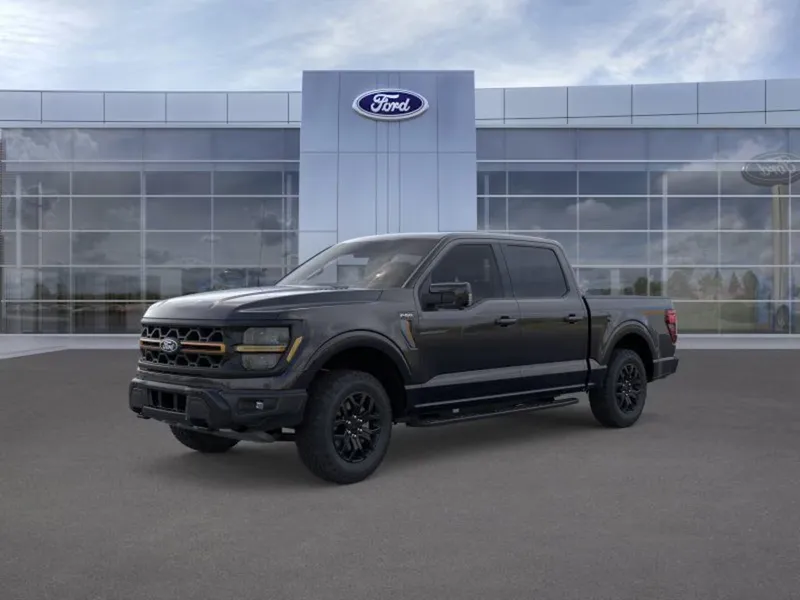 2026 Ford F-150 in Agate Black — front three-quarter view