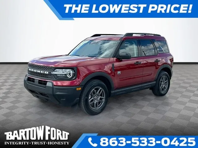 2026 Ford Bronco Sport Big Bend in Ruby Red Metallic — front three-quarter view