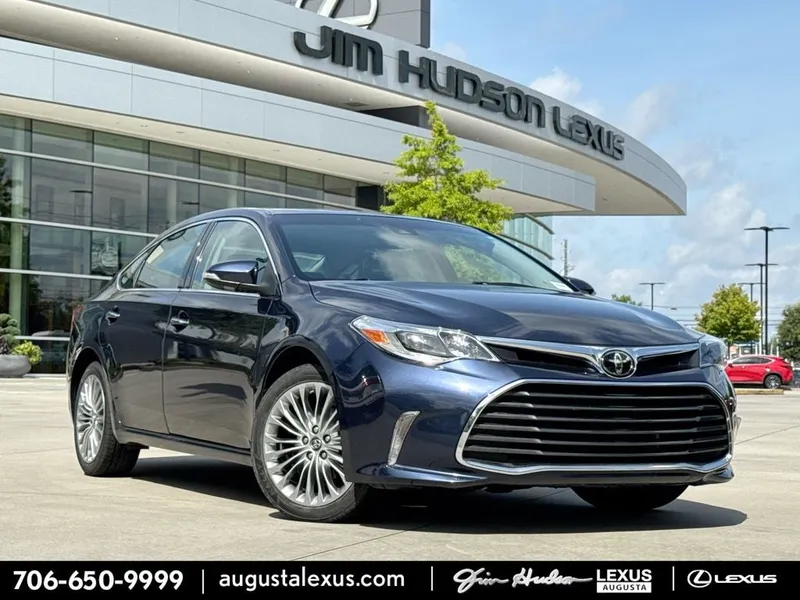 2018 Toyota Avalon Limited BACKED BY HUDSON in Parisian Night Pearl — front three-quarter view