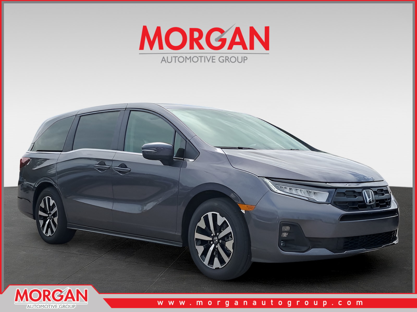 2026 Honda Odyssey EX-L in Modern Steel Metallic — front three-quarter view
