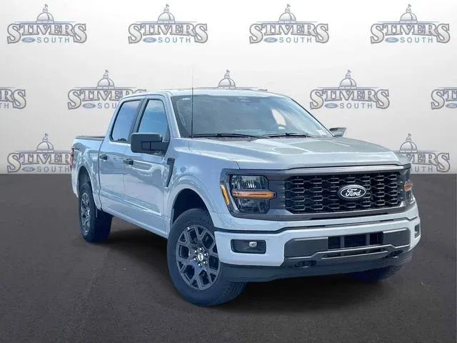 2026 Ford F-150 STX in White — front three-quarter view