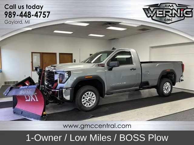 2025 GMC Sierra 2500 HD Pro in Sterling Metallic — front three-quarter view