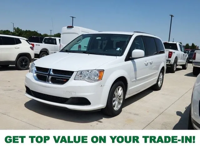 2016 Dodge Grand Caravan SXT in Bright White Clearcoat — front three-quarter view
