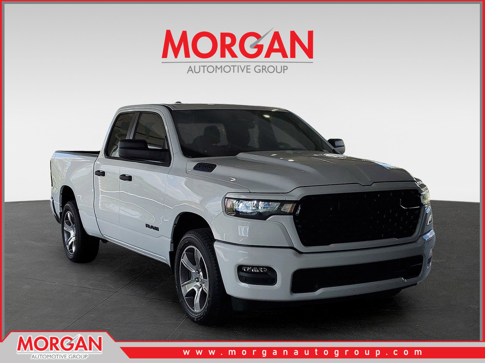 2026 Ram 1500 Express in Bright White Clearcoat — front three-quarter view