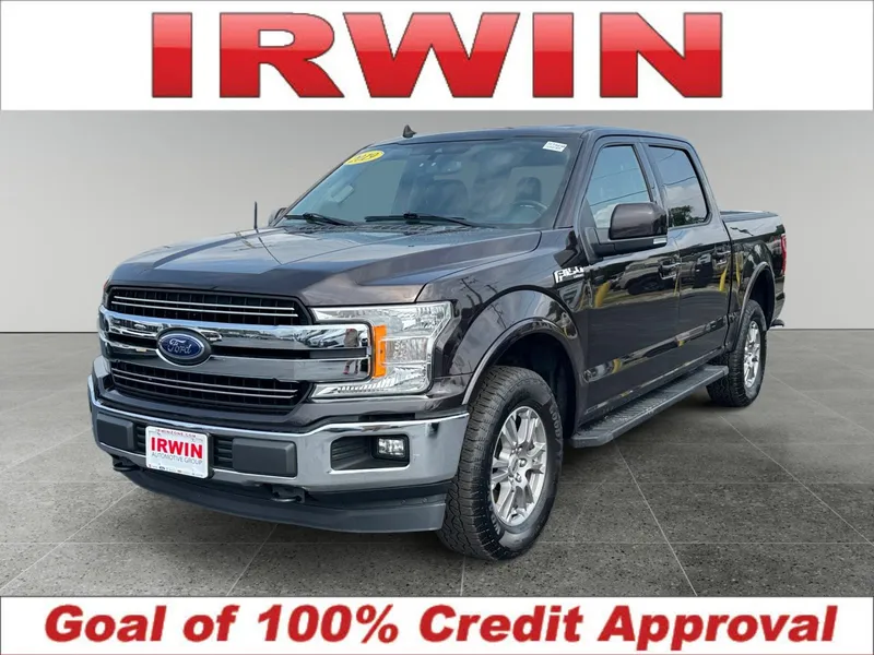 2019 Ford F-150 LARIAT in Brown — front three-quarter view