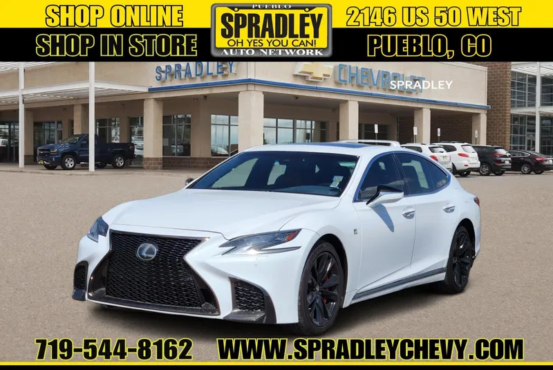 2018 Lexus LS LS 500 in White — front three-quarter view