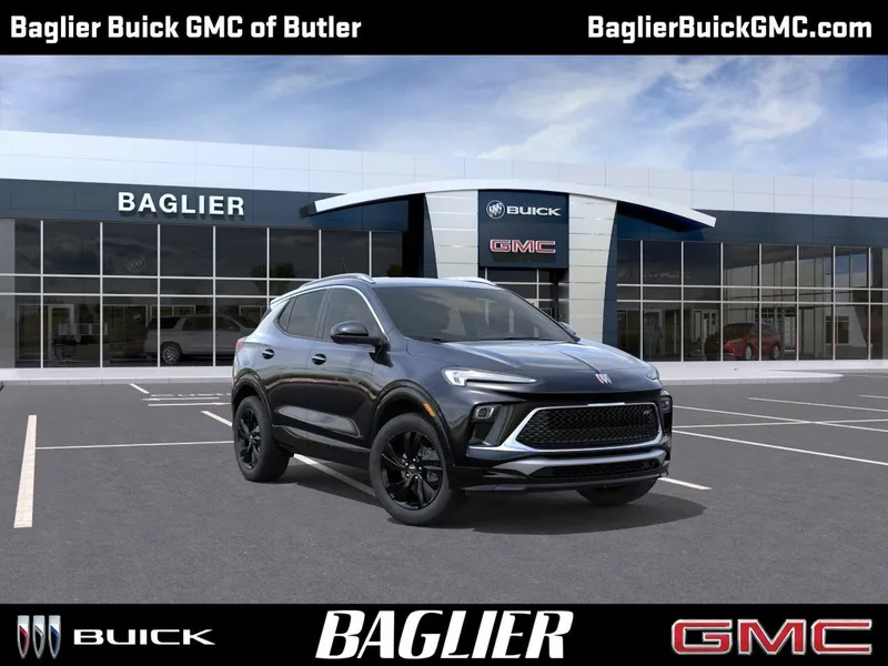 2026 Buick Encore GX Sport Touring in Ebony Twilight Metallic — front three-quarter view