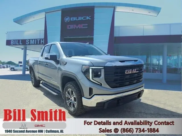 2026 GMC Sierra 1500 Pro in Sterling Metallic — front three-quarter view