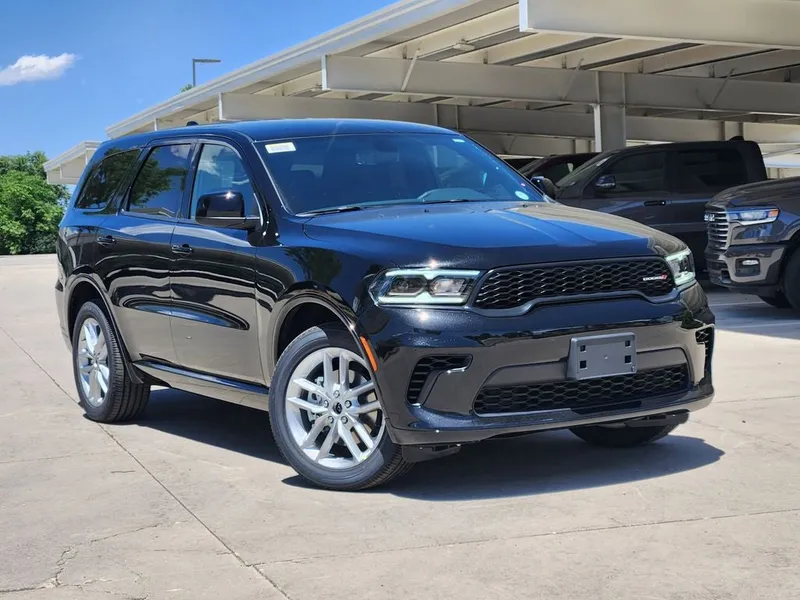 2026 Dodge Durango DURANGO GT AWD in Diamond Black Clear-Coat Exterior Paint — front three-quarter view