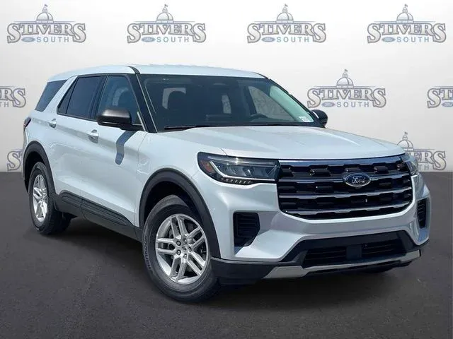 2026 Ford Explorer Active in White — front three-quarter view