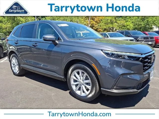 2024 Honda CR-V EX in Meteorite Gray Metallic — front three-quarter view