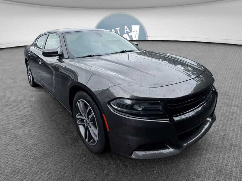 2019 Dodge Charger SXT AWD in Granite Crystal Metallic Clearcoat — front three-quarter view