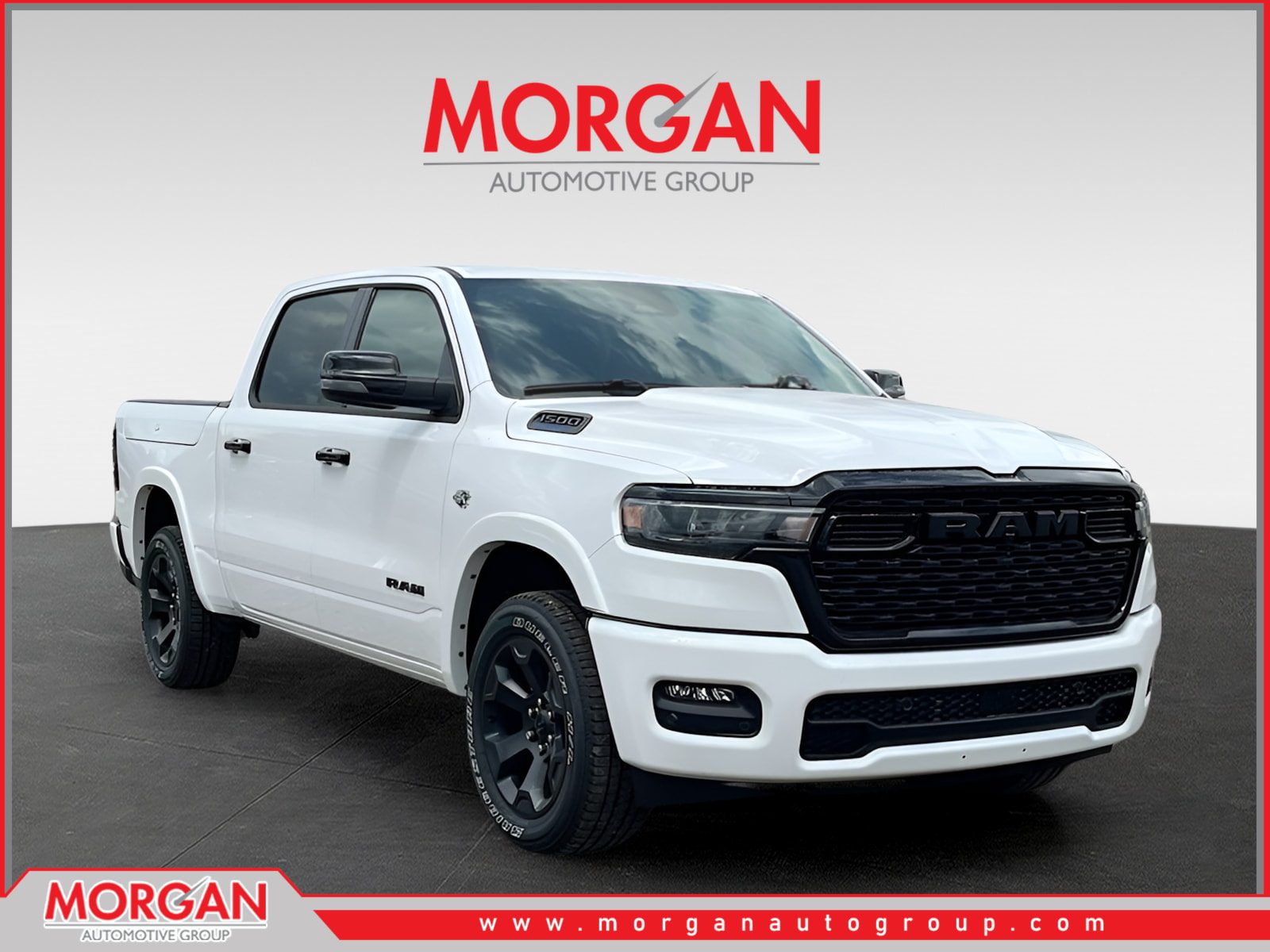 2026 Ram 1500 Big Horn/Lone Star in White — front three-quarter view