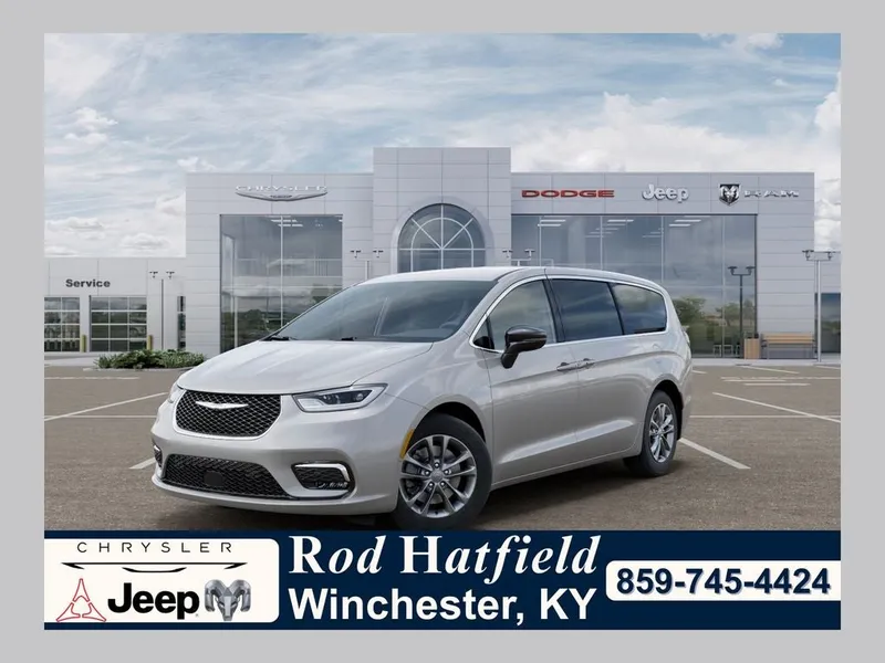 2026 Chrysler Pacifica PACIFICA SELECT AWD in Silver Mist Clear-Coat Exterior Paint — front three-quarter view