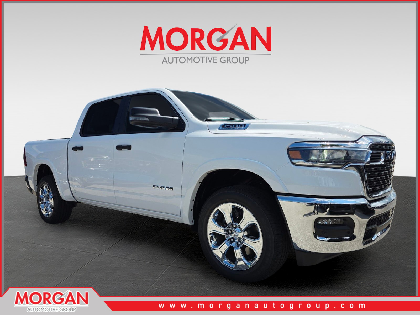 2026 Ram 1500 Big Horn/Lone Star in White — front three-quarter view