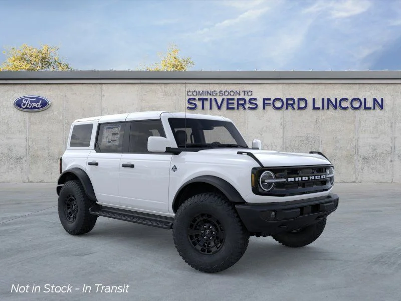 2026 Ford Bronco Outer Banks in Oxford White — front three-quarter view