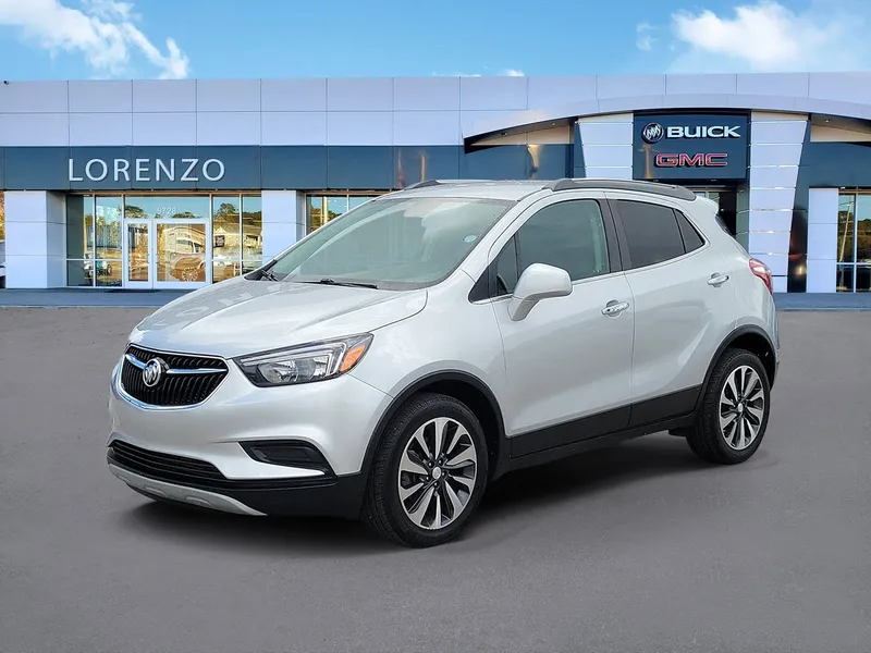 2022 Buick Encore Preferred in Quicksilver Metallic — front three-quarter view