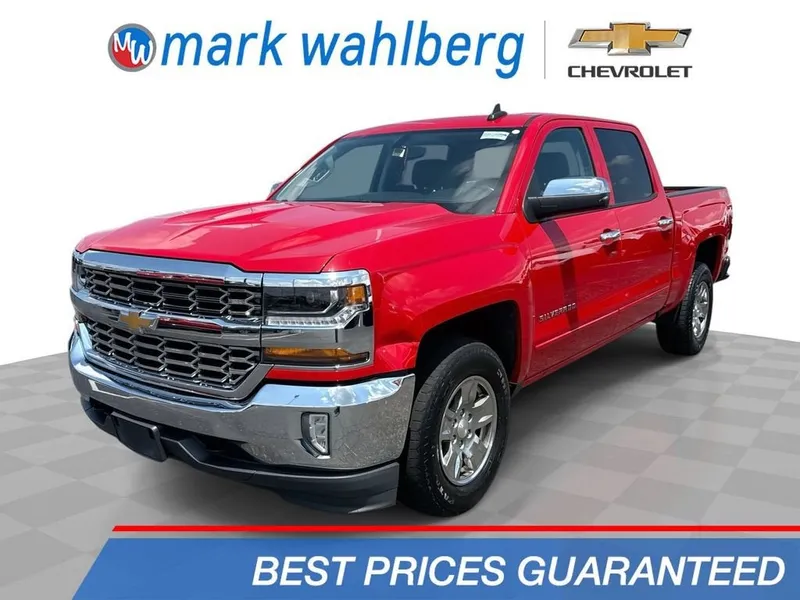 2017 Chevrolet Silverado 1500 LT in Red Hot — front three-quarter view