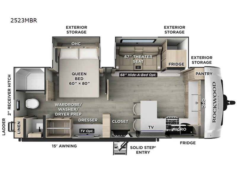 2026 Forest River RV Rockwood Mini Lite — front three-quarter view