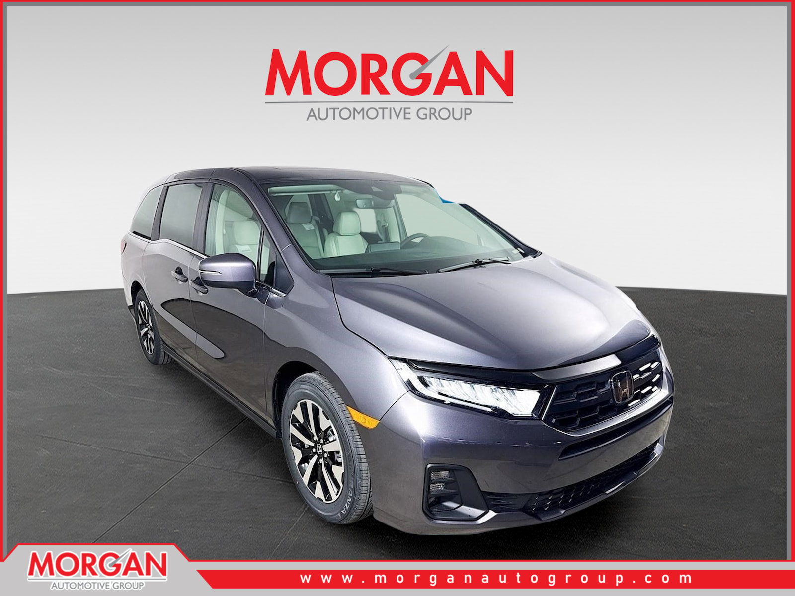 2026 Honda Odyssey EX-L in Modern Steel Metallic — front three-quarter view