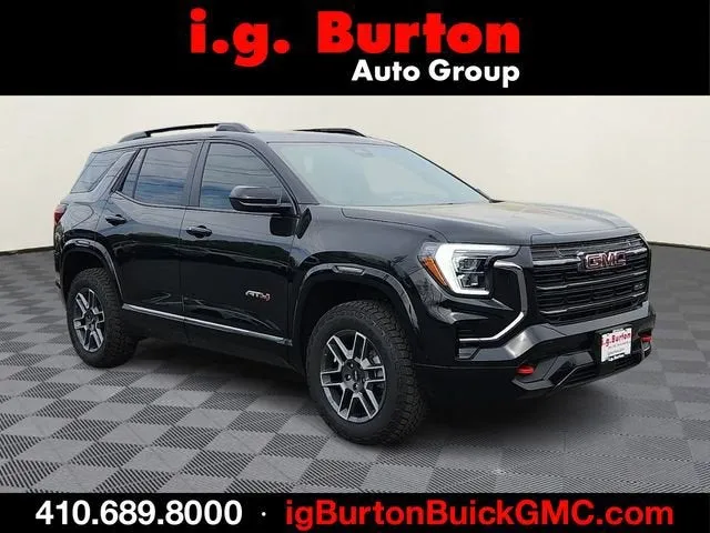 2026 GMC Terrain AT4 in Ebony Twilight Metallic — front three-quarter view