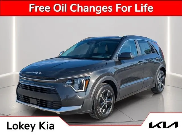 2026 Kia Niro EX in Interstellar Gray — front three-quarter view