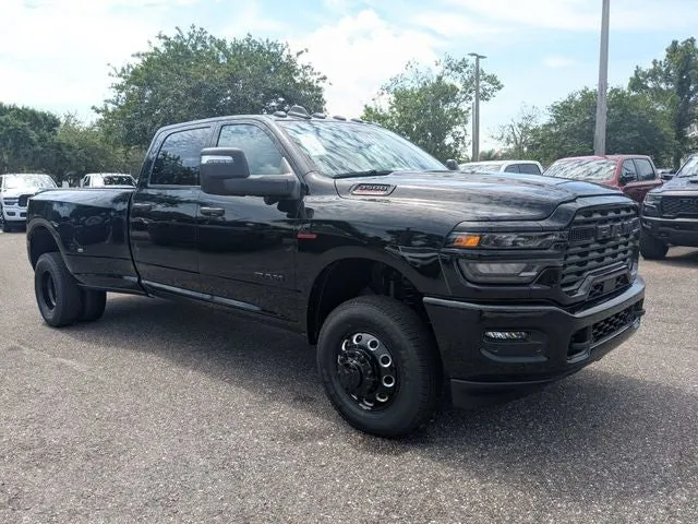 2026 RAM 3500 Big Horn in Diamond Black Crystal Pearl-Coat Exterior Paint — front three-quarter view