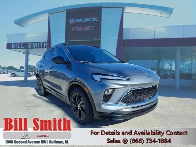 2026 Buick Encore GX Sport Touring in Moonstone Gray Metallic — front three-quarter view