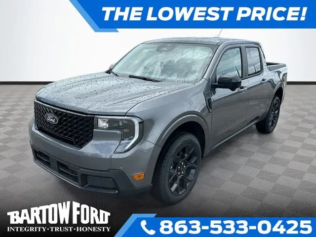 2026 Ford Maverick Lariat in Gray Metallic — front three-quarter view