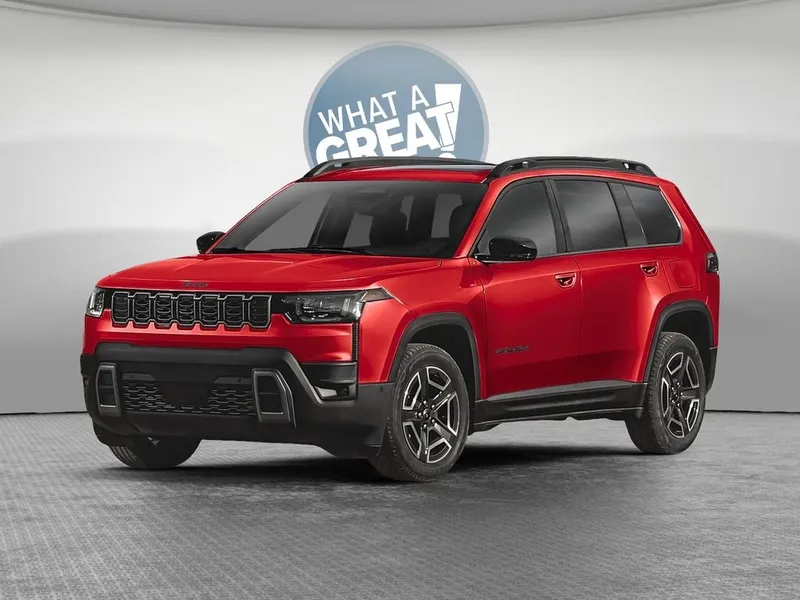 2026 Jeep Cherokee CHEROKEE LAREDO 4X4 in Red Hot Pearl-Coat Exterior Paint — front three-quarter view