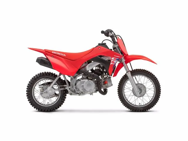 2026 Honda® CRF110F — front three-quarter view