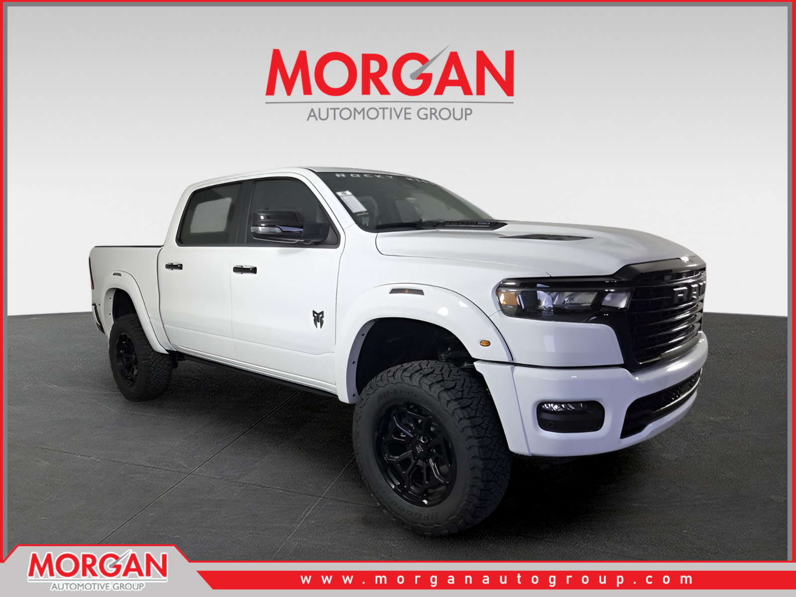 2026 Ram 1500 Laramie in White — front three-quarter view