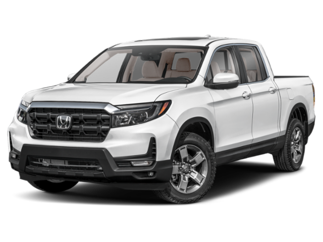 2026 Honda Ridgeline RTL in Platinum White Pearl — front three-quarter view