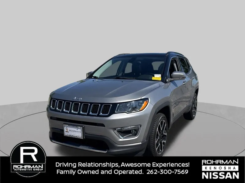 2018 Jeep Compass Limited in Billet Silver Metallic Clearcoat — front three-quarter view