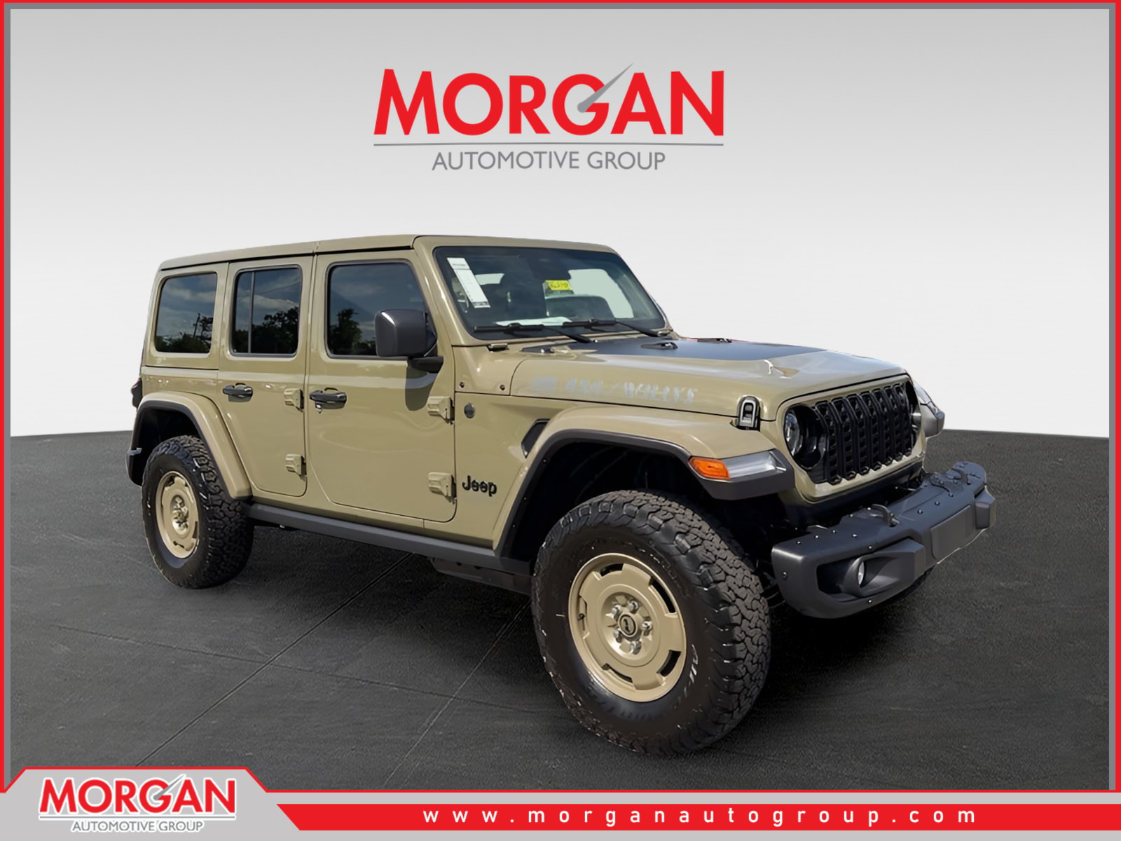 2026 Jeep Wrangler Willys in Green — front three-quarter view