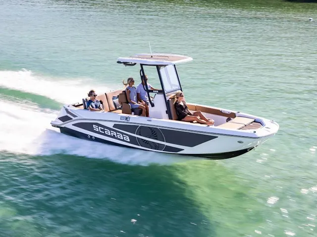 2026 Scarab 235 Open LX — front three-quarter view