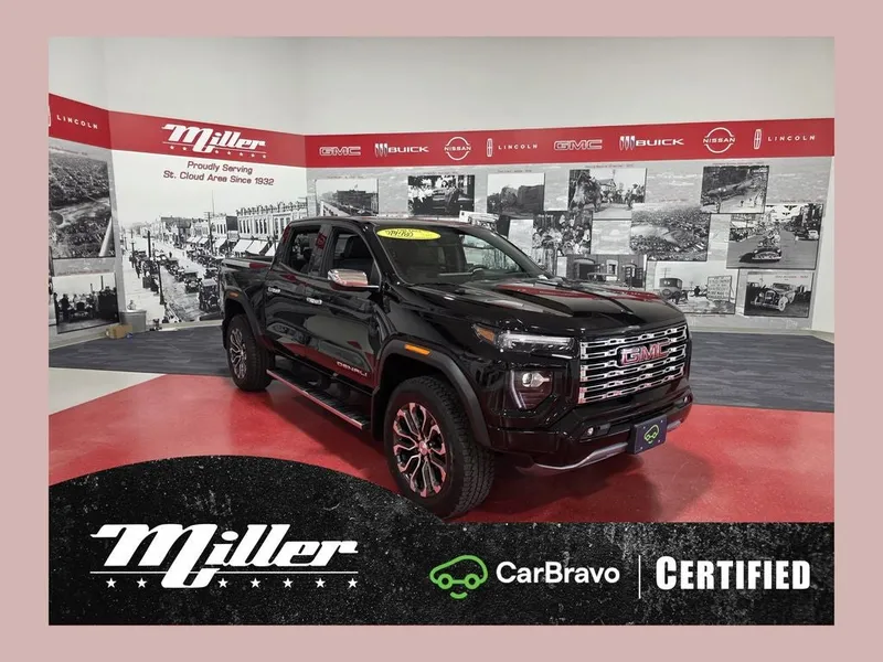 2024 GMC Canyon Denali CarBravo Certified in Onyx Black — front three-quarter view