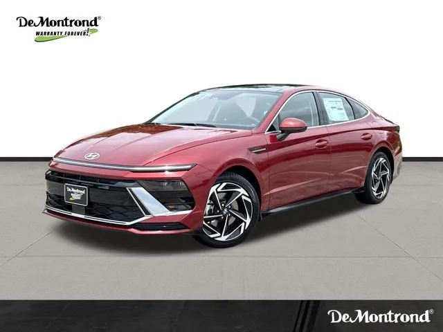 2025 Hyundai SONATA SEL Convenience in Ultimate Red — front three-quarter view