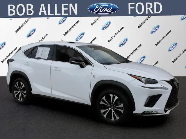 2019 Lexus NX 300 F Sport in Ultra White — front three-quarter view