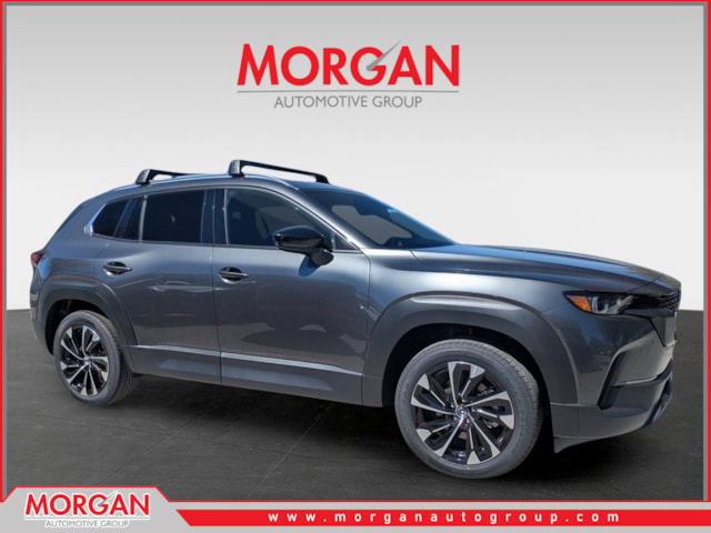 2026 Mazda CX-50 Hybrid Premium Plus in Machine Gray Metallic — front three-quarter view