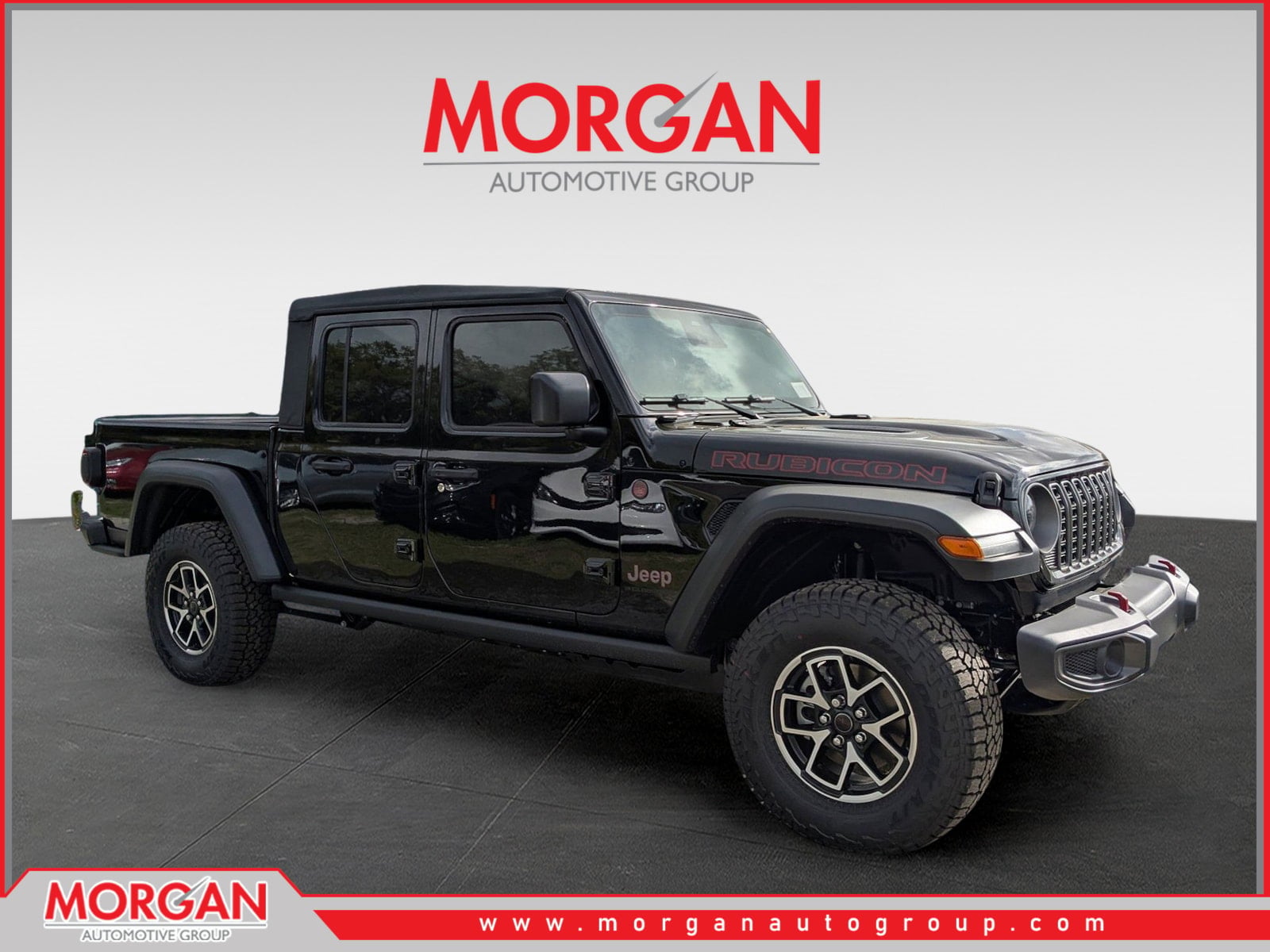 2026 Jeep Gladiator Rubicon in Black — front three-quarter view