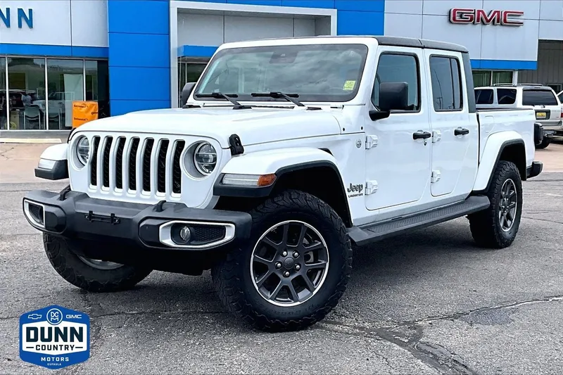 2020 Jeep Gladiator Overland in White — front three-quarter view