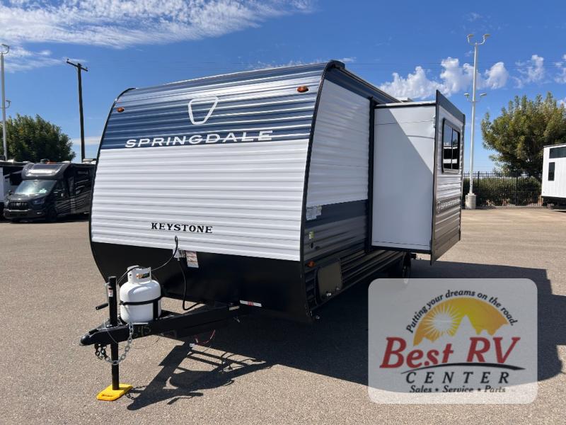 2026 Keystone RV Springdale Mini — front three-quarter view