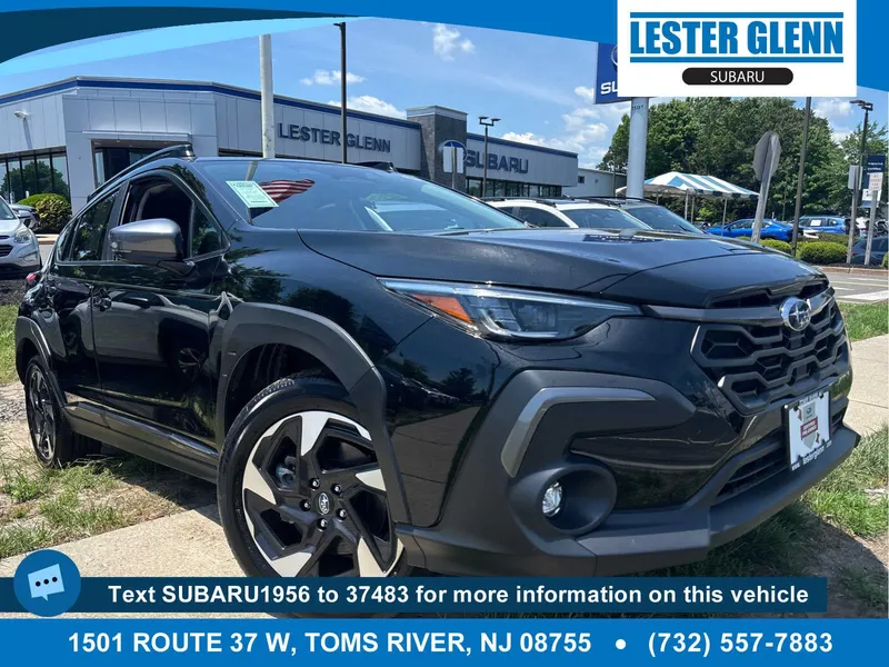 2025 Subaru Crosstrek Limited in Crystal Black Silica — front three-quarter view