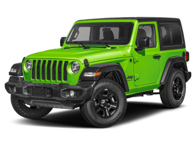 2026 Jeep Wrangler Sport in Mojito Clearcoat — front three-quarter view